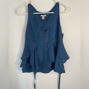 J. Crew teal Tulip 100% silk top, size 4